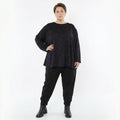 AKH Fashion Bigshirt in gerundeter Form, aus Materialmix, 1516.06815, Violett