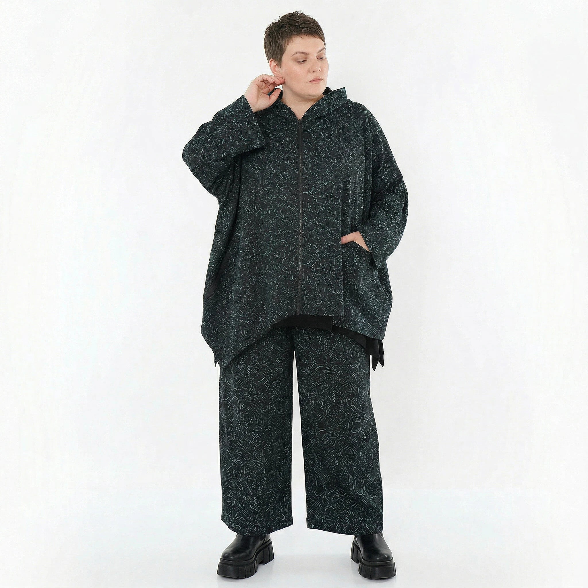 Marlene Hose von AKH Fashion aus Materialmix, 1516.07083, Petrol