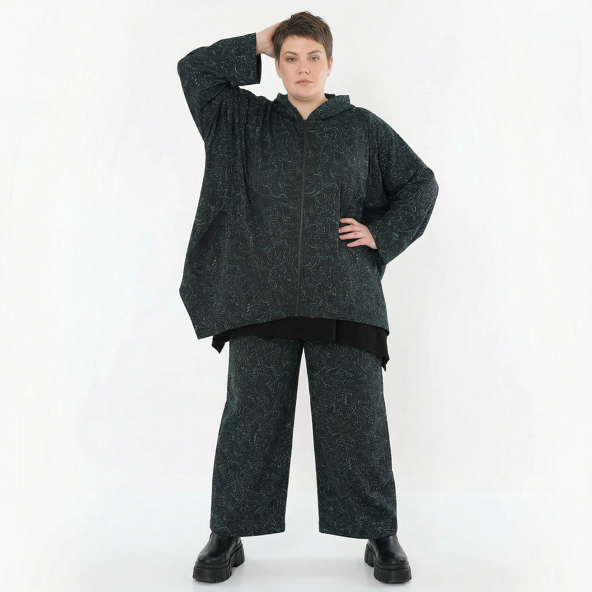 Marlene Hose von AKH Fashion aus Materialmix, 1516.07083, Petrol