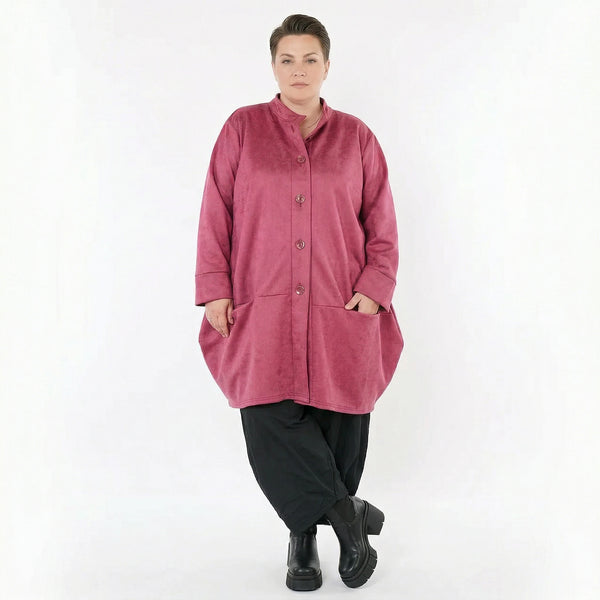 Ballonjacke von AKH Fashion aus Polyester, 1520.07094, Fuchsia, Ausgefallen, Zeitlos