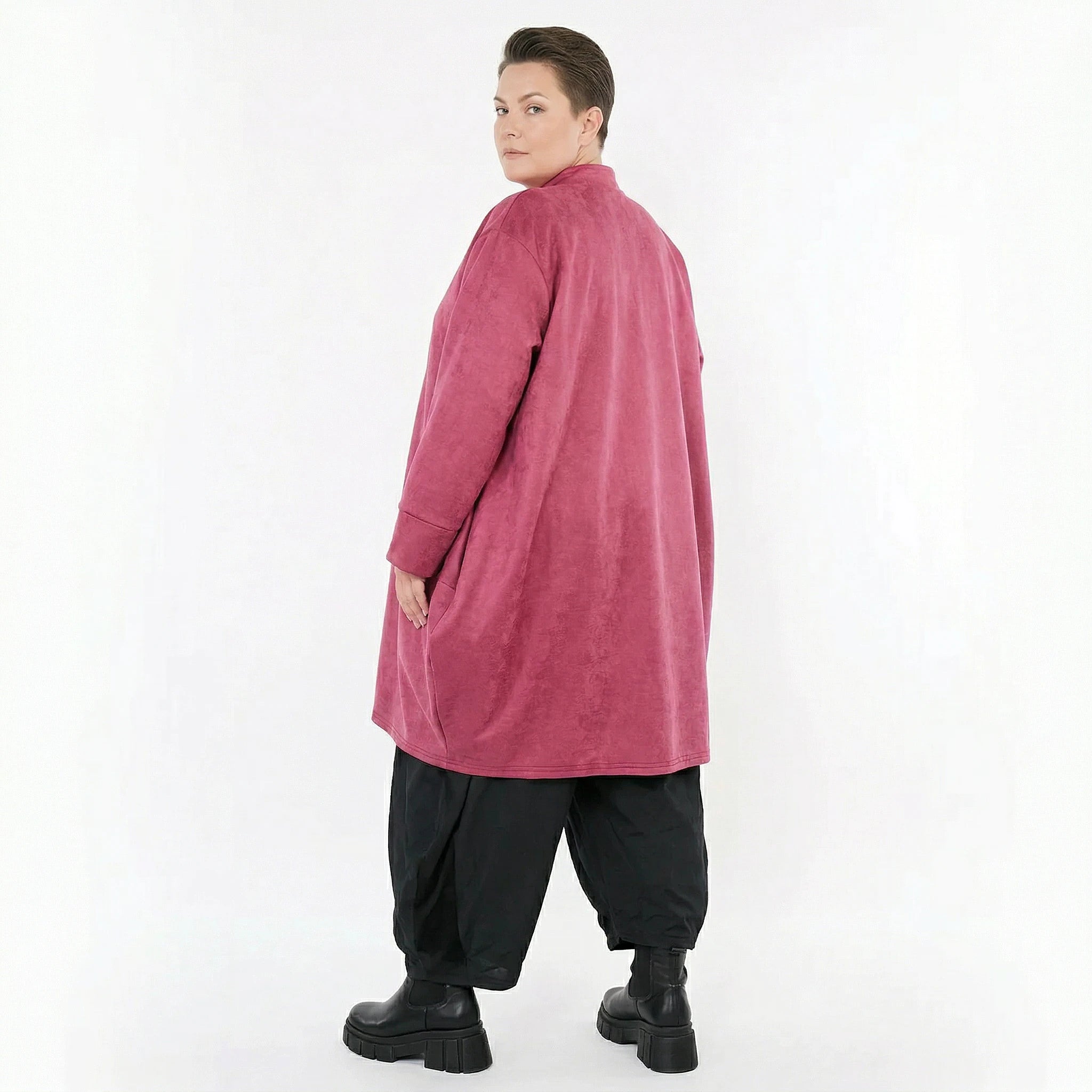 Ballonjacke von AKH Fashion aus Polyester, 1520.07094, Fuchsia, Ausgefallen, Zeitlos