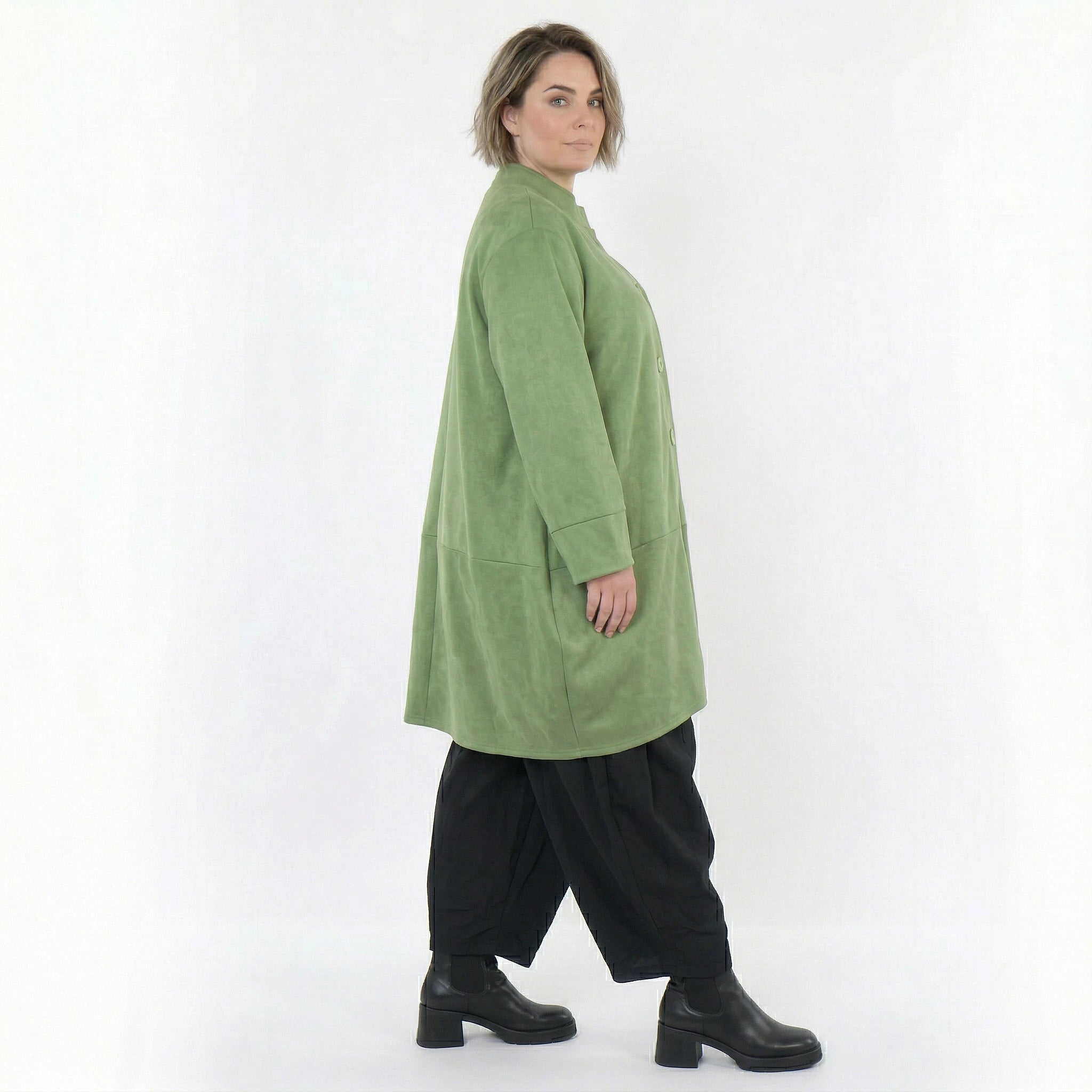 Ballonjacke von AKH Fashion aus Polyester, 1520.07094, Grün, Ausgefallen, Zeitlos, Schick