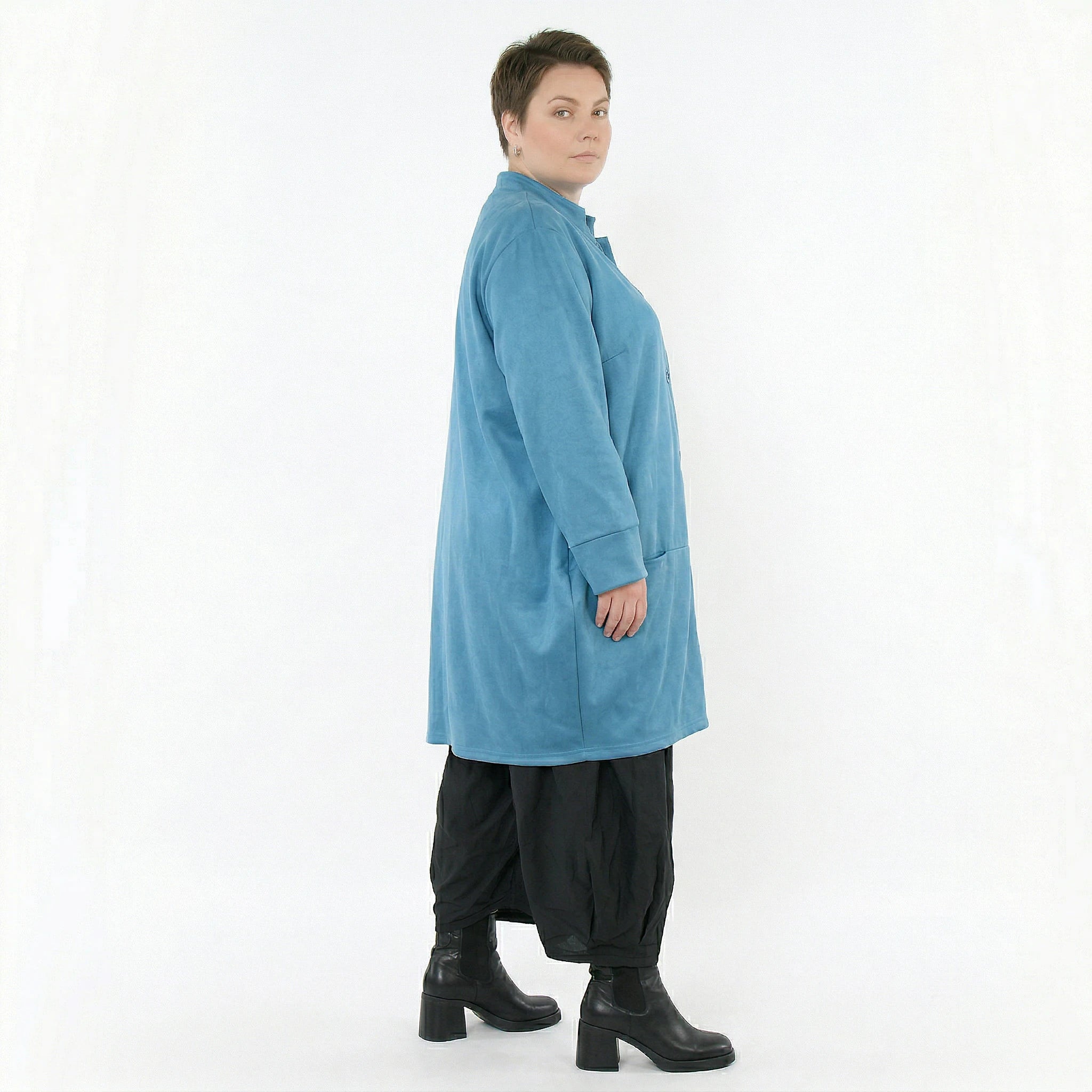 Ballonjacke von AKH Fashion aus Polyester, 1520.07094, Petrol, Ausgefallen, Zeitlos