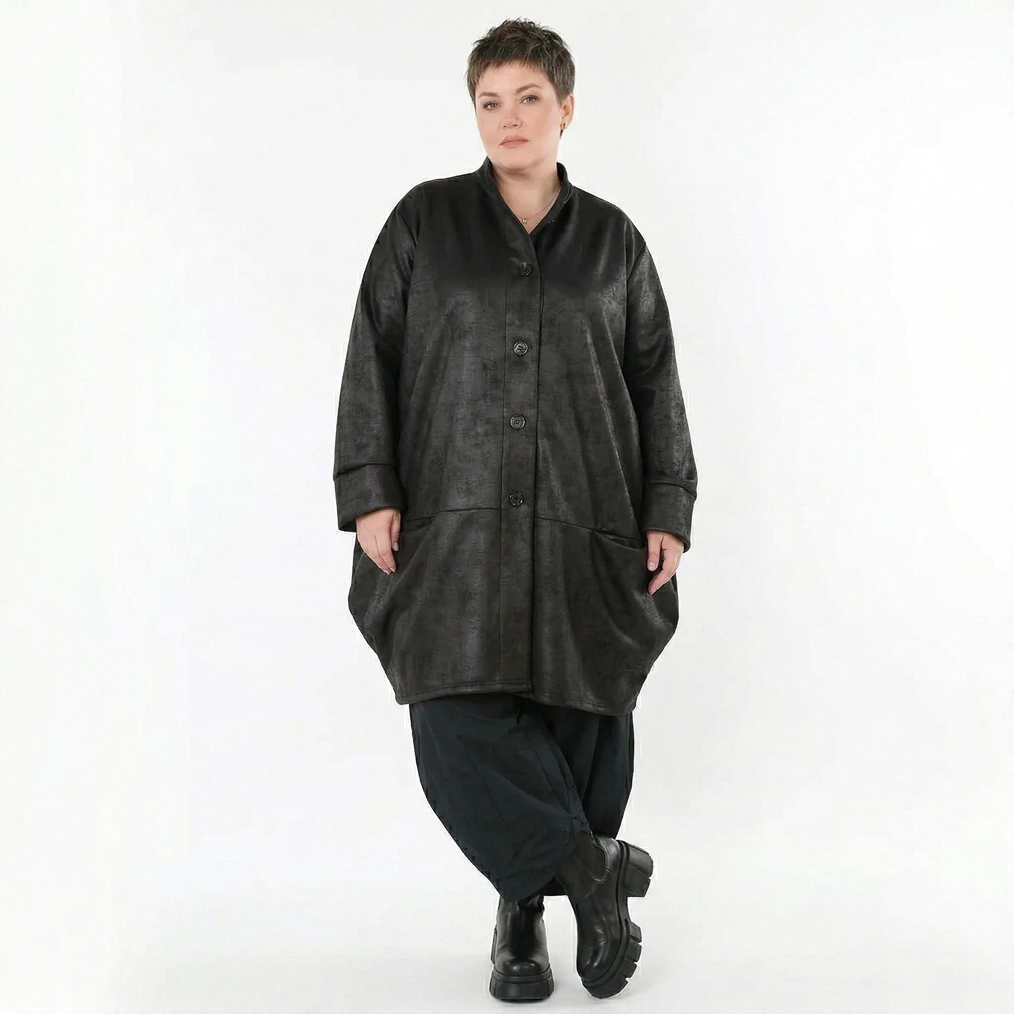 Ballonjacke von AKH Fashion aus Polyester, 1520.07094, Schwarz, Ausgefallen, Zeitlos