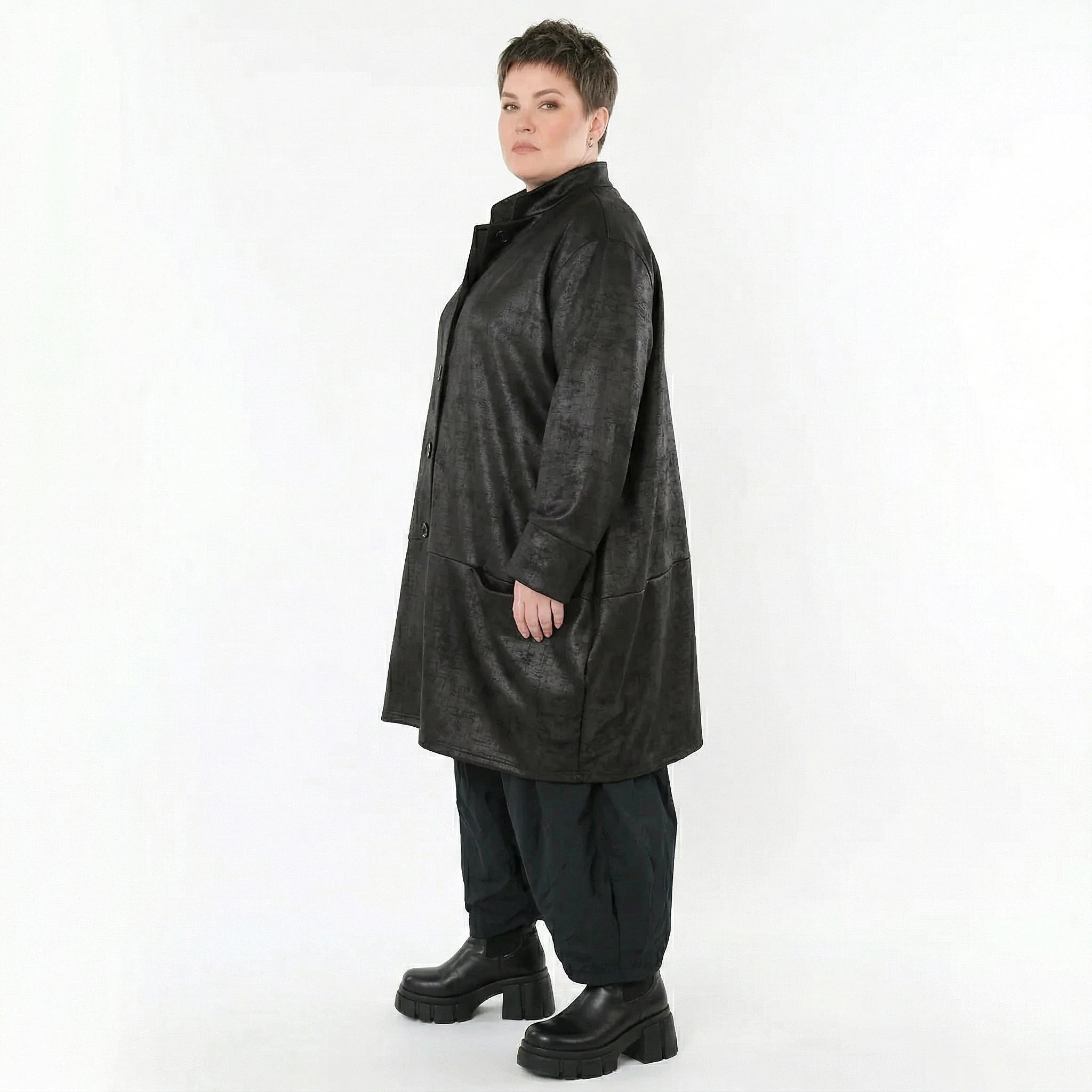 Ballonjacke von AKH Fashion aus Polyester, 1520.07094, Schwarz, Ausgefallen, Zeitlos