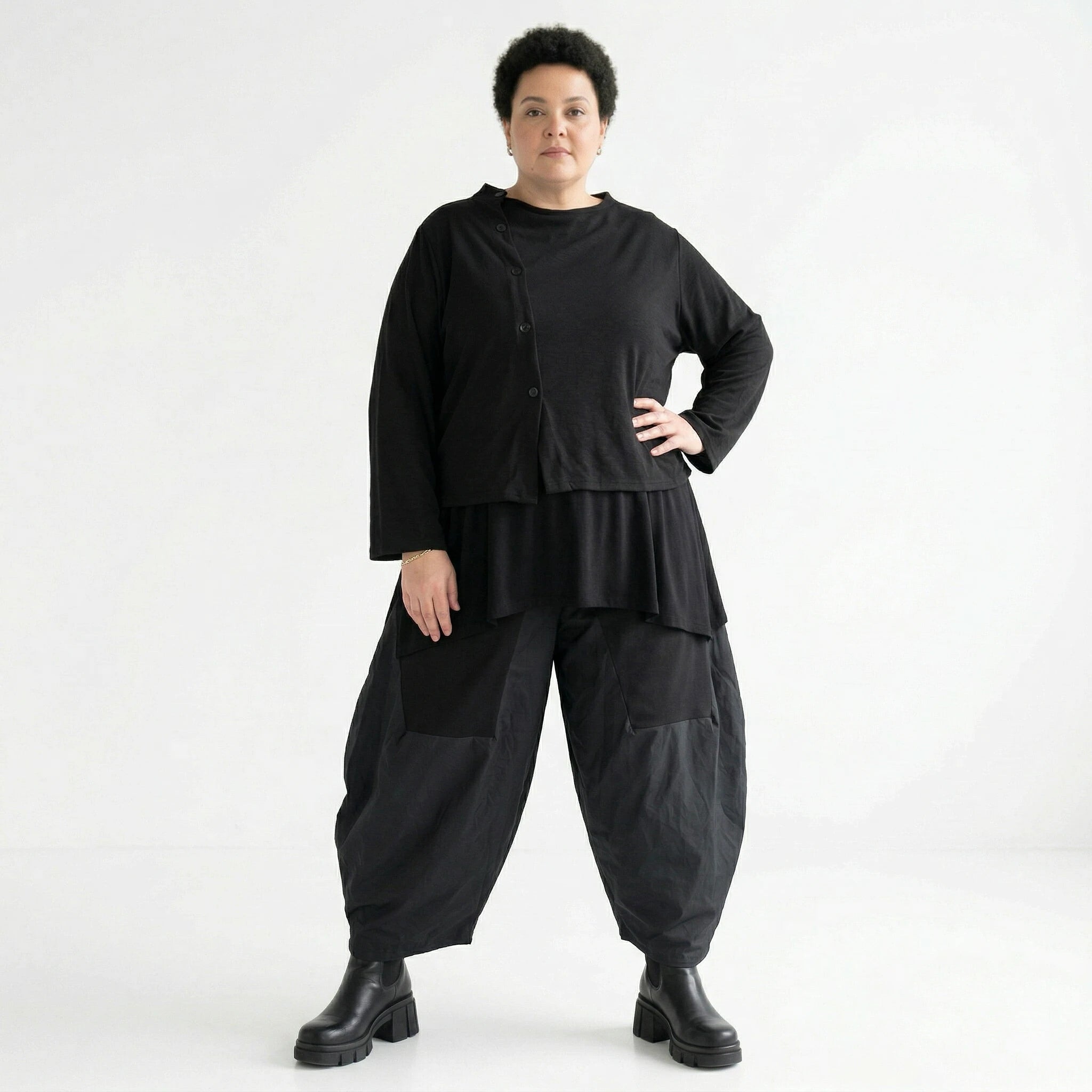 AKH Premium Jacke in gerader Form, aus Viskose, P1008.7006, Schwarz, Ausgefallen, Zeitlos