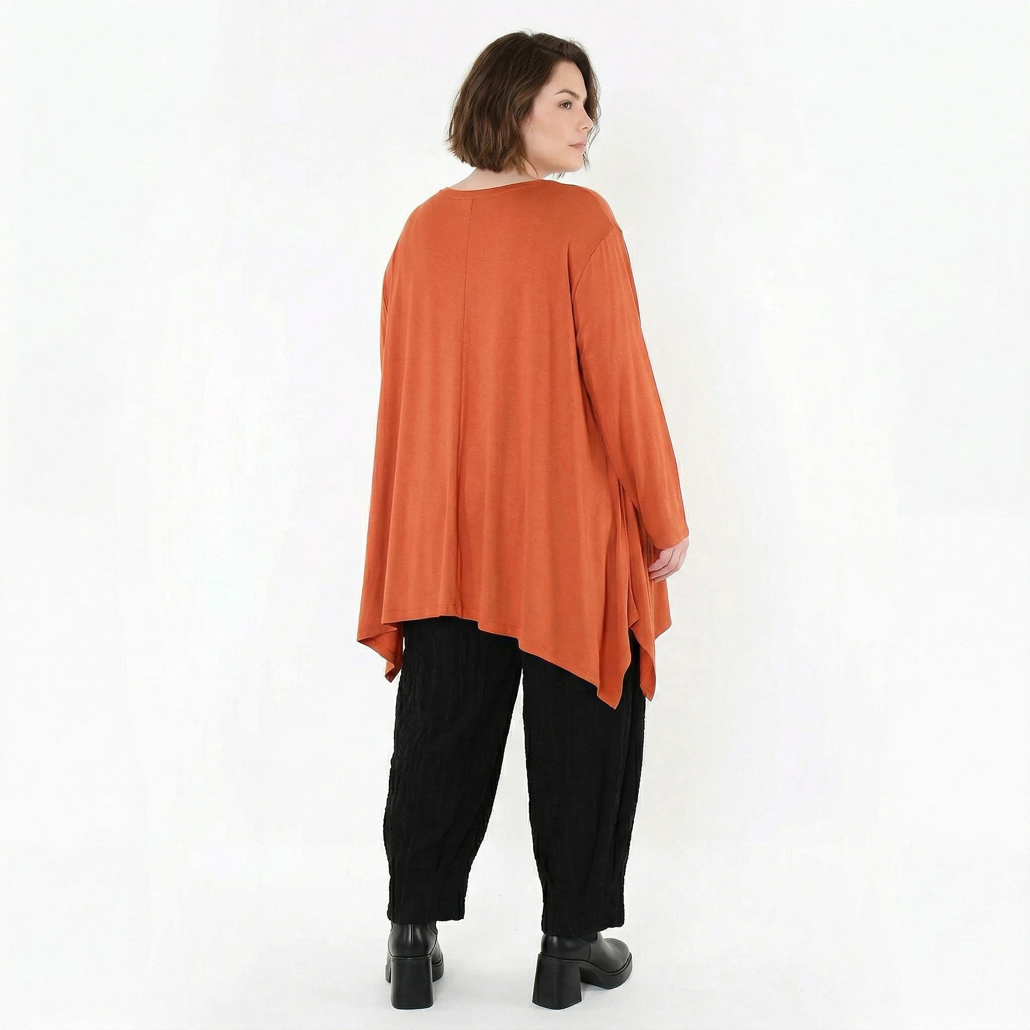 A-Form Bigshirt von AKH Fashion aus Viskose, 1531.01019, Rost, Ausgefallen, Zeitlos, Schick