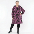A-Form Kleid von AKH Fashion aus Materialmix, 1529.06989, Schwarz/Fuchsia, Kringel, Schick