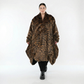  Ballonmantel von AKH Fashion aus Polyester, 1533.06671, Cognac/Schwarz, Zebra, Schick