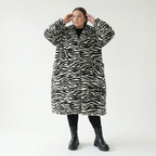 Ballonjacke von AKH Fashion aus Polyester, 1534.06889, Schwarz/Weiß, Zebra, Ausgefallen