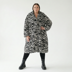 Ballonjacke von AKH Fashion aus Polyester, 1534.06889, Schwarz/Weiß, Zebra, Ausgefallen