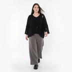  AKH Fashion Hose in gerader Form, aus Materialmix, 1536.00225, Grau, Ausgefallen, Zeitlos