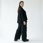 AKH Fashion Hose in gerader Form, aus Materialmix, 1536.00225, Schwarz, Ausgefallen