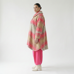  A-Form Jacke von AKH Fashion aus Polyester, 1543.05458, Sand/Fuchsia, TwoTone, Schick