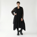  A-Form Bigshirt von AKH Fashion aus Polyester, 1544.03371, Schwarz, Punkte, Ausgefallen