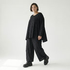  A-Form Bigshirt von AKH Fashion aus Viskose, 1545.00593, Schwarz/Blau, Kringel, Ausgefallen