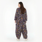  Ballonhose von AKH Fashion aus Materialmix, 1548.08069, Violett/Multi, Abstrakt, Schick