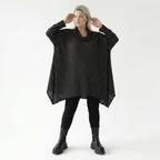  A-Form Bigshirt von AKH Fashion aus Viskose, 1557.03371, Schwarz/Weiß, Punkte, Ausgefallen