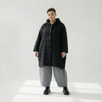  Ballonmantel von AKH Fashion aus Viskose, 1561.06600, Schwarz, Kariert, Ausgefallen