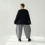  Ballonhose von AKH Fashion aus Viskose, 1561.06883, Grau, Kariert, Ausgefallen, Zeitlos