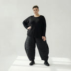  Ballonhose von AKH Fashion aus Viskose, 1561.06883, Schwarz, Kariert, Ausgefallen, Zeitlos