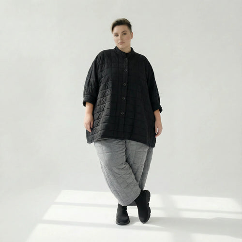  A-Form Bluse von AKH Fashion aus Viskose, 1561.07116, Schwarz, Kariert, Ausgefallen