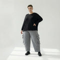  Ballonhose von AKH Fashion aus Viskose, 1561.07125, Grau, Kariert, Ausgefallen, Zeitlos