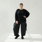  Ballonhose von AKH Fashion aus Viskose, 1561.07125, Schwarz, Kariert, Ausgefallen, Zeitlos