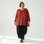  A-Form Bigshirt von AKH Fashion aus Materialmix, 1563.00593, Rot/Multi, Grafik, Ausgefallen