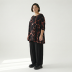  A-Form Bigshirt von AKH Fashion aus Materialmix, 1563.00593, Schwarz/Multi, Grafik, Schick