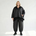 AKH Premium Jacke in gerundeter Form, aus Viskose, P1021.7162, Schwarz, Raute, Schick