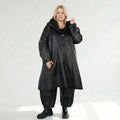 A-Form Jacke von AKH Premium aus Viskose, P1021.7163, Schwarz, Raute, Ausgefallen, Zeitlos