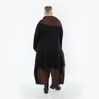  Ballonhose von AKH Premium aus Viskose, P106883, Schwarz/Braun, Ausgefallen, Zeitlos