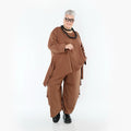 A-Form Bigshirt von AKH Fashion aus Viskose, 1566.06809, Braun, Ausgefallen, Zeitlos, Schick