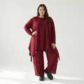  Ballonhose von AKH Fashion aus Viskose, 1566.07125, Weinrot, Ausgefallen, Zeitlos, Schick