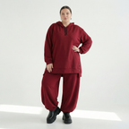 Ballonhose von AKH Fashion aus Viskose, 1566.08067, Weinrot, Ausgefallen, Zeitlos, Schick