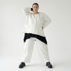  Ballonhose von AKH Fashion aus Baumwolle, 1567.07125, Weiß, ZickZack, Ausgefallen, Zeitlos