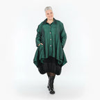  AKH Premium Jacke in Glocken-Form, aus Viskose, P107148, Smaragd, Ausgefallen, Zeitlos
