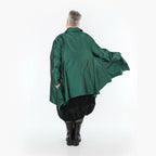  AKH Premium Jacke in Glocken-Form, aus Viskose, P107148, Smaragd, Ausgefallen, Zeitlos
