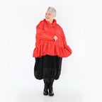  A-Form Jacke von AKH Premium aus Viskose, P107166, Rot, Ausgefallen, Zeitlos, Schick