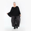 Ballonhose von AKH Premium aus Materialmix, P1027.7126, Schwarz, Ausgefallen, Zeitlos