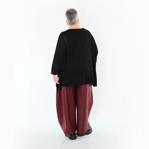  Ballonhose von AKH Premium aus Materialmix, P1027.7126, Weinrot, Ausgefallen, Zeitlos
