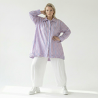  A-Form Bluse von AKH Fashion aus Baumwolle, 1505.07010, Blau/Weiß/Pink, Vichy-Karo, Schick