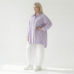  A-Form Bluse von AKH Fashion aus Baumwolle, 1505.07010, Blau/Weiß/Pink, Vichy-Karo, Schick