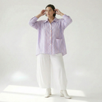  A-Form Bluse von AKH Fashion aus Baumwolle, 1505.07095, Blau/Weiß/Pink, Vichy-Karo, Schick