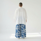  Palazzo Hose von AKH Fashion aus Viskose, 1471.07063, Blau/Weiß, Muster, Ausgefallen