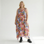  A-Form Kleid von AKH Fashion aus Baumwolle, 1503.07111, Multicolor, Farbmix, Ausgefallen