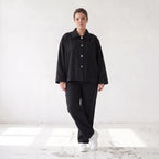 Damen Hose Lagenlook Schwarz, Komfortschnitt, Oversize große Größen – AKH Fashion
