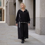 Damen Hose Lagenlook Baumwolle Schwarz, weites Bein, Oversize große Größen – AKH Premium