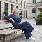 Damen Hose Lagenlook Lyocell Petrol, Ballonschnitt, Flügeltaschen, Oversize große Größen – AKH Premium
